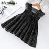 Girl Dresses Menoea Girls Princess Dress 2023 Summer Style Cotton Flying Sleeve Sling Design Clothes Dots