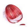 Bangs High Quality Short Synthetic Hairpieces Hair Women Natural Fake Heat Resistant Drop Delivery Products Extensions Dh9Ro