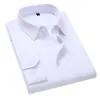 Hommes chemises décontractées grande taille 5XL 6XL 7XL hommes couleur unie affaires mode mince blanc à manches longues mâle marque vêtements 230202