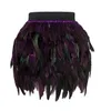 Faldas Mujer Navidad Santa Halloween Faux Feather A Line Cosplay Mini Tree 36 Pulgadas Azul Marino 230202