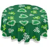 Tafelkleed St. Patricks Day Round Table Cloth 60 inch Shamrock Heart Polyester Cover Mat Lace voor eetkeuken bruiloft