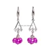 Pendientes de perlas de agua dulce natural Dangle Pendientes de perlas Drop Changling Triplete para mujeres Joyas Amor Love Party Gifts Entrega Dhdw0