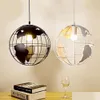 Pendant Lamps Modern Chandeliers Globe Lights Black/White Color For Bar/Restaurant Hollow Ball Ceiling Fixtures Drop Delivery Lighti Dhc2J