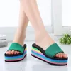 Tofflor 2023 Summer Women Sandal Platform Bath Wedge Beach Flip Flops High Heel Slide Sho