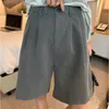Kvinnors shorts XPQBB Plus storlek 4xl Hög midja Kontor Kvinnor 2022 Sume -knapp Up Loose Woman Korean Style Wide Leg Ladies Y2302