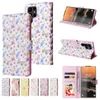 Rope Magnetic Folio Gilding Flower Phone Cases for iPhone 14 13 12 11 Pro Max XR XS 7 8 Plus SE2 SE3 Lanyard Multiple Card Slots RFID Blocking Leather Wallet Bracket Shell