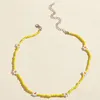 Choker Rice Bead Flower Adjustable Necklace 2023 Neckalce For Woman Fashion Jewelry Pendientes Mujer