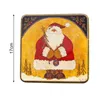 Christmas Decorations Tins-Boxes Durable Large Capacity Wrought Iron Sturdy Rust Resistant Xmas Cookies Gift Box For Party