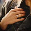 Anel solitário Trumium 3CT 925 prata esterlina anéis de noivado corte oval solitário zircônia cúbica CZ anéis de promessa de casamento para mulheres tamanho 3-11 230203
