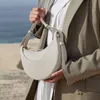 Vintage omuz çantaları tasarımcı kadın çanta crossbody lüks tote yarım ay eyer fermuar kapanma Borse rahat deri vintage bayanlar günlük tasarımcı çanta