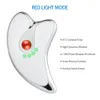 Face Care Devices Lift Guasha Massager Electric Gua Sha Board Heated Vibrating Red Blue Therapy Scraping Plate Slimming Tools 230203