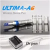 Altri articoli di bellezza per la salute Vendita all'ingrosso Tima A6 Derma Pen wireless Dr.Pen Micro ago elettrico 2 batterie Dermapen ricaricabile Skin Dhrlh