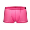 Underpants Men's Silky Comfortable Sexy Transparent Low Waist Ice Silk Boxer