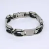 Link Bracelets Stainless Steel Rubber Bracelet Men's Chains Fashion Jewelry