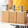 Storage Bottles Practical Bamboo Anti-spill Liquid Soap Dispenser Lotion Bottle For Restaurant Shampoo