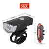 Bike Lights Bicycle Light Bike Front Headlight USB LED Rechargeable Set Mountain Cycle Back Lamp Flashlight P230427