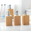 Storage Bottles Practical Bamboo Anti-spill Liquid Soap Dispenser Lotion Bottle For Restaurant Shampoo