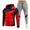 Men's Hoodies Sets Tracksuit Men Autumn Winter Hooded Sweatshirt Drawstring Outfit Sportswear 2023 Male Suit Pullover Two Piece Set Casual