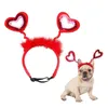 Chien vêtements 2 pièces amour bandeau de cheveux délicat saint valentin animal de compagnie en forme de coeur Adorable épingle à cheveux fête pour accessoires