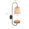 Wall Lamp Nordic Iron LED Lamps Fabric Art Bedside Reading El Corridor Sconce Bathroom Candlle Lights