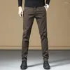 Men's Pants 2023 Spring And Summer Men's Slim Plaid Casual High Quality Stretch Business Length Male Brand