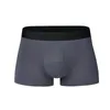 Underbyxor Bomullsmän underkläder Boxer Briefs Mid midja Solid Color Breattable Sexig bekväm plusstorlekshorts