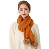 Szaliki 2023 Autumn and Winter Knited Scalf Korean Korean Warm Lovely Piękny Pierścień wełny modnej