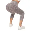 Kvinnors leggings mode kvinnor tätt hög midja stretch yoga byxor gym höftlyft för fitness som kör sport beskurna byxor