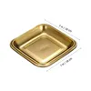 Plates Plate Dish Tray Bowl Dipping Stainless Stand Salad Camping Steak Baking Appetizer Sauce Cookie Cupcake Steel Serving Dinner