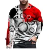 Herr t-shirts Summer Hip-Hop Men's 3D T-shirt tecknad utskrift tredimensionellt mönster Långärmad avslappnad modesport 230203