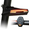 S Vélo Smart USB LED Télécommande Sans Fil Vélo Feu Arrière VTT Route Clignotant Laser Vélo Lampe Feu Arrière 0202