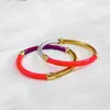 Bracelet mode bijoux de luxe épissage couleur Bracelet pour femmes 2023 amour coeur brillant feuille d'or Silicone cadeaux