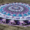 Coperte da yoga Stampa rayon europea Tappetino da spiaggia circolare Panno di sabbia Scialle di protezione solare Asciugamano da bagno Abito estivo 230203