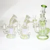Hookahs Unique Glass Bong Water Pipe Recycler Dab Rig 14.5mm Joint Bongs Percolator Perc Oil Rigs With Bowl Ash Catchers