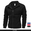 Sweat à capuche masculine Ellipses Brand Men's No Sweatshirts Zipper Coat Stand Collar Men pour mâle Sweat-shirt à capuche