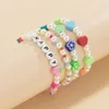 Bracelet de perles de Style européen et américain, lettres simples, marguerite élastique, bijoux cadeaux pour femmes