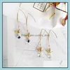 Dangle Chandelier Handmade Crystal Earrings Little Bird Blue Water Drop Long Earring With Paper Crane Charm Korean Fashion Wholesa Otfcl