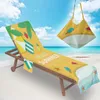 Stuhlhussen, frische Sommer-Mikrofaser, Strand-Lounge-Abdeckung, Handtücher, leichte tragbare Garten-Pool-Sonnenbad-Lazy-Matte