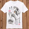 Camisetas para hombres camiseta de una pieza pintura de tinta anime sanji luffy roronoa zoro hombres verano algodón de manga corta camisetas