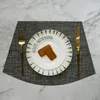 Tafelmatten PVC Fan-vormige placemat waterdichte niet-slipmat warmte isolatie biefstukbord keuken accessoires servies diner diner