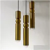 Pendant Lamps 1Pcs Nordic Modern Lights Plated Gold Sier Iron Creative Hanging Lamp Dining Living Room Bedroom Balcony Light Fixture Dh0Q3