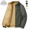 Mens Jackets varumärke fördubblar Militärjacka män 7xl 8xl Spring Autumn Cotton Business Casual Multipocket Chaquetas Hombre 230203