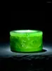 Rings de cluster verde natural jade jasper anel anel à mão hetiana jadeita presente de presente homens
