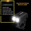 Lichten waterdichte voorste fiets koplamp USB oplaadbare fietslamp met mini -veiligheidswaarschuwing LED fietsen achterlicht 0202