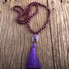 Chains MD Fashion Bohemian Jewelry Natural Stones Knotted Stone Links Tassel Necklaces Women Necklace Gift Drop