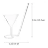 Vinglas Glas Cupglasses Cocktail Strå med dricka Martini Spiral Goblet Creativeclear Red Inbyggd i Decanter Cocktails
