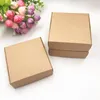 Present Wrap White Brown Kraft Paper Packing Boxes tomma kartong Handgjorda Craft Wedding Favor Wrapping Supplies 10x10x3cm