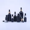 Storage Bottles Dropper Bottle Tubes Black Glass Refillable For Essential Pipette Container 200pcs