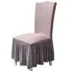 Camas de cadeira Spandex Solid Color Desk Seat Protector Slipcovers para El Banquet Wedding Universal Size