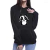 Frauen Hoodies 2023 Frauen Männer Liebhaber Sweatshirt Paare schöne Panda gedruckte Paar Chritsmas